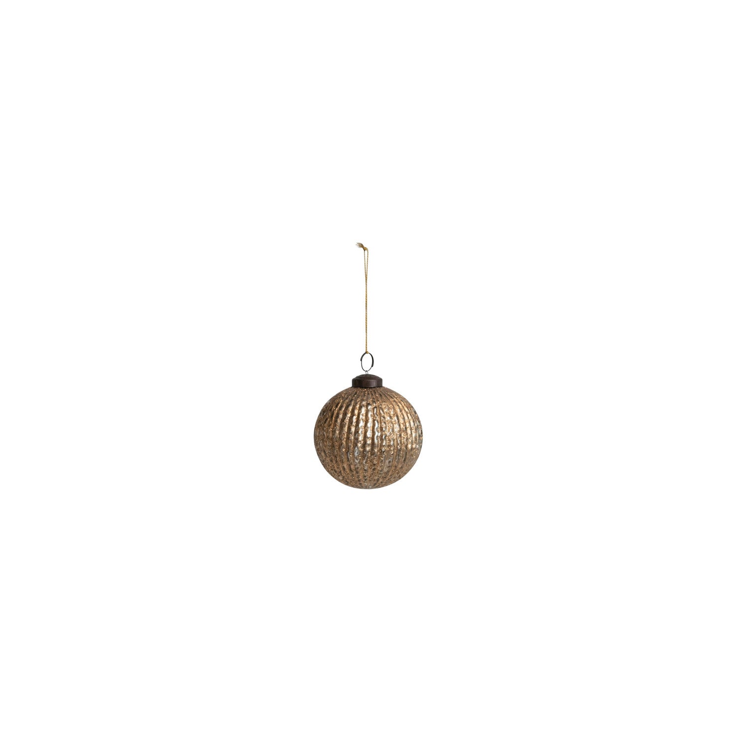 Pleated Glass Ball Ornament