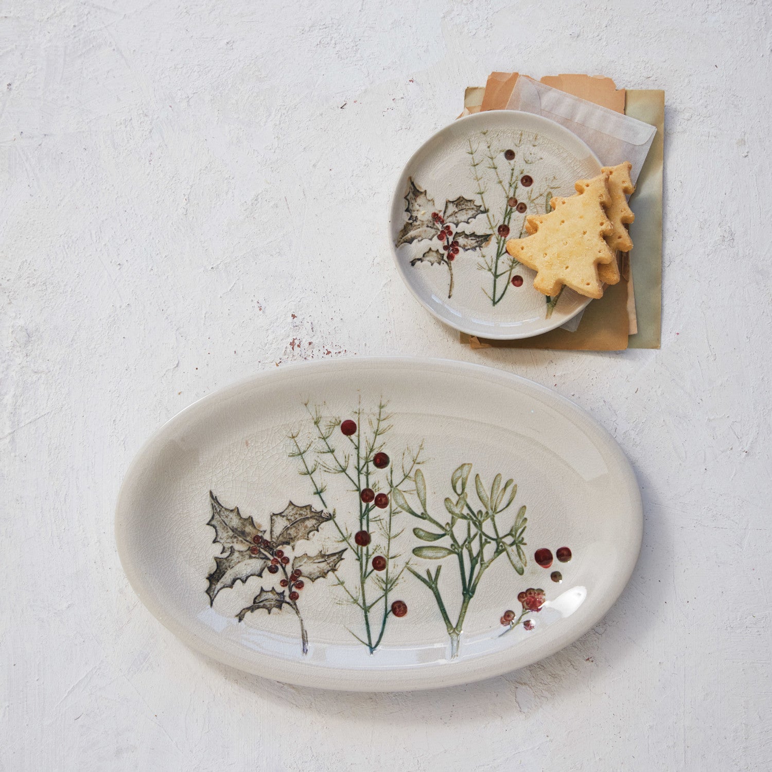 Seasonal Botanicals Stoneware Platter