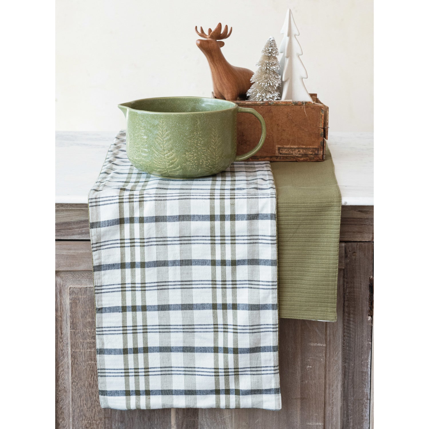 Stonewashed Cotton Double Cloth Table Runner